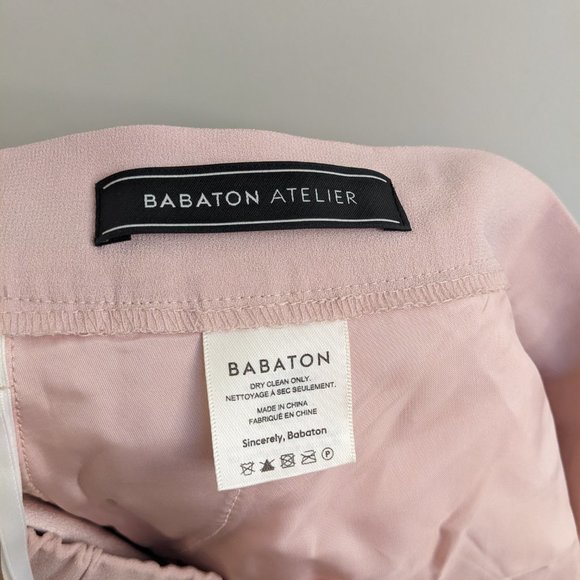 Aritzia Babaton Cohen Pants Light Blush Pink Size 4 - Picture 5 of 5
